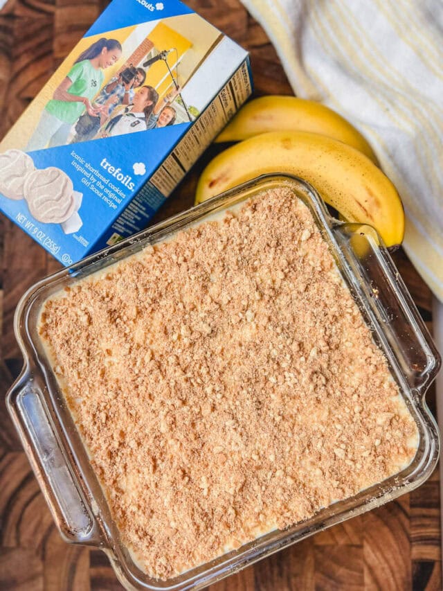 Banana Pudding With Trefoils Girl Scout Cookies Our Crow s Nest Banana pudding with trefoils girl scout cookies our crow s nest