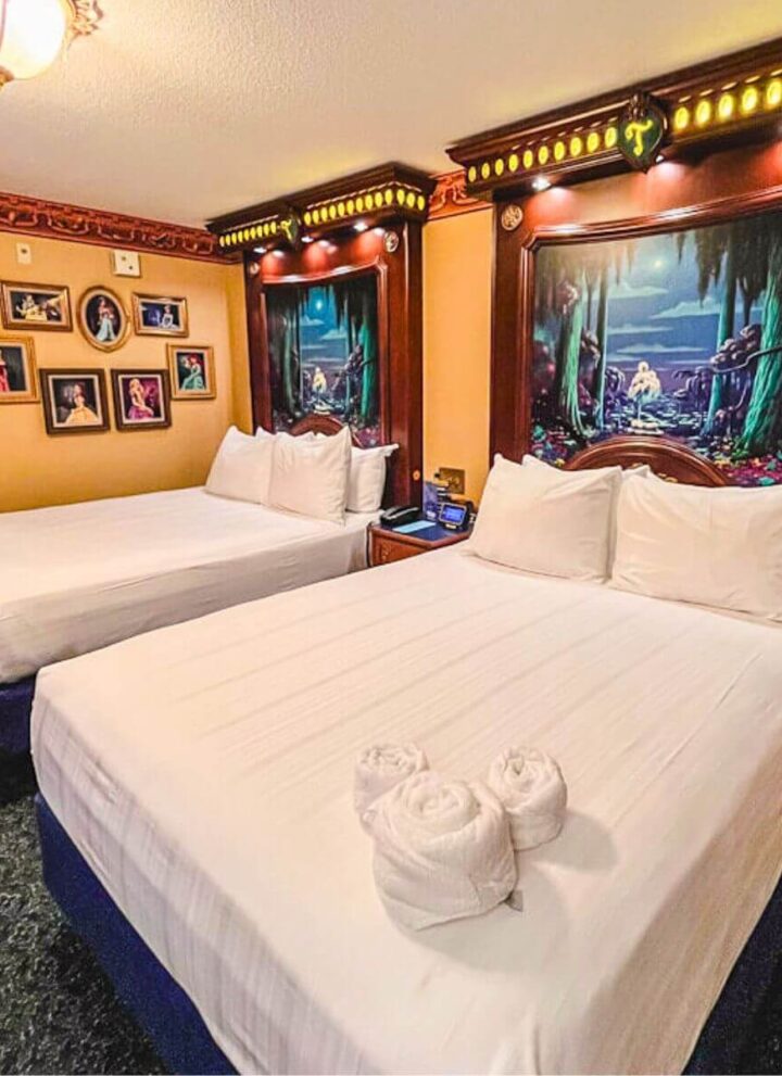 a look at beds in disney's port orleans riverside royal guest room.
