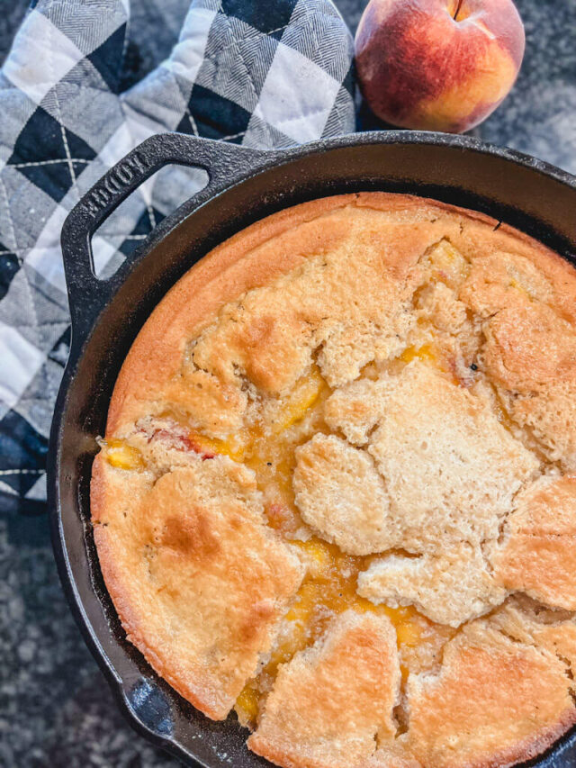 The Best Cast Iron Skillet Peach Cobbler Recipe Our Crow's Nest