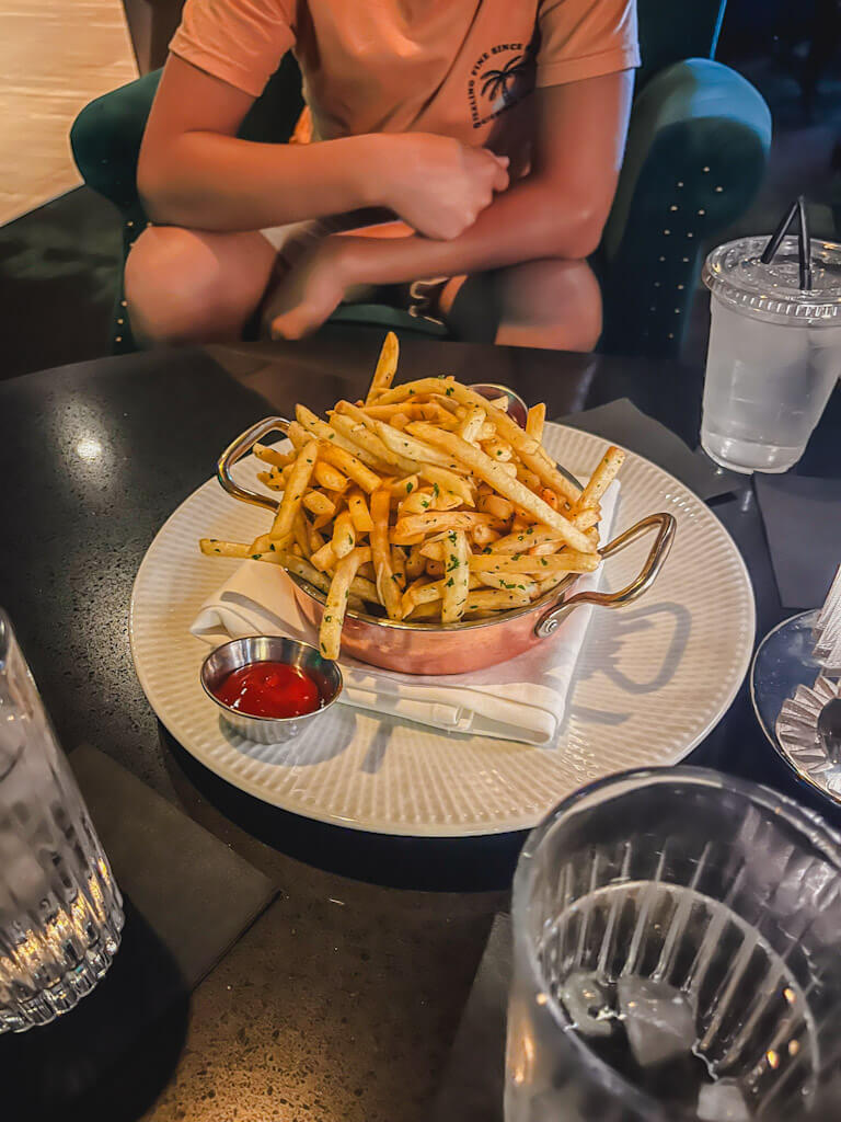 Parmesan Truffle Fries at the Broken Spell Lounge at Disneyland Hotel.