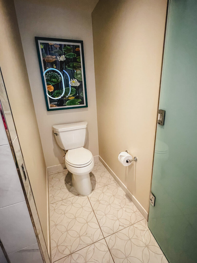 toilet room in the master bathroom.