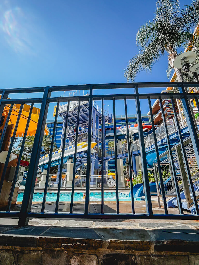 the pool where the large monorail slide spits you out a the Disneyland Hotel.