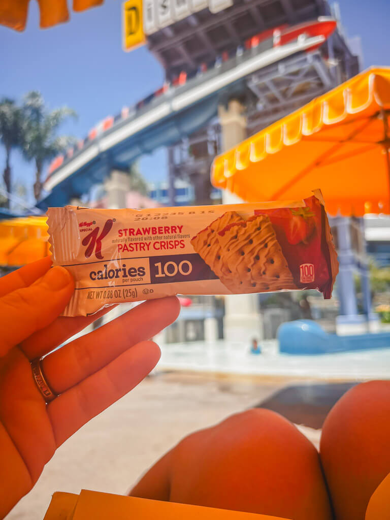 a midday snack handed to me by a pool Castmember a the Disneyland Hotel.